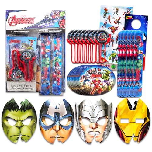Marvel Avengers Partygeschenk-Set – Bündel Aufkleber, Tattoos, Papierarmbänder, Aktivitätsblätter mit Labyrinthen, mehr | Ultimatives Avengers-Partyzubehör-Set von Marvel