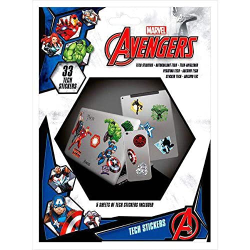 Marvel Avengers TS7404 Aufkleber, mehrfarbig, 33 Stück, One size von Marvel