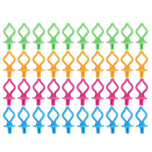 Spulenhalter Clips,40Pcs Spulenklemmen Silikon Spulenhalter 4 Farben Fadenspulen Clip,für Stickspulen Spulenhalter Clips,40Pcs Spulenklemmen Silikon Spulenhalter 4 Farben Fadenspulen Clip,für Stickspulen von Marvellous
