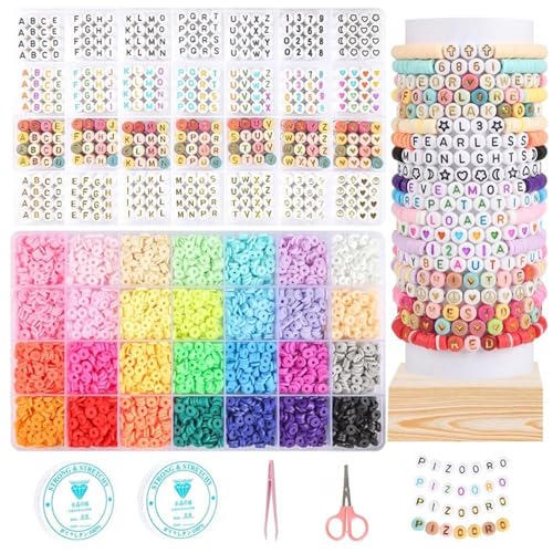 Marypaty 6440 Stück Perlen Set Damen, Bunte Buchstabperlen Armbänder, Basteln Freundschaftsarmband, Handgefertigte Armband für Fans Konzerte… Marypaty 6440 Stück Perlen Set Damen, Bunte Buchstabperlen Armbänder, Basteln Freundschaftsarmband, Handgefertigte Armband für Fans Konzerte… von Marypaty