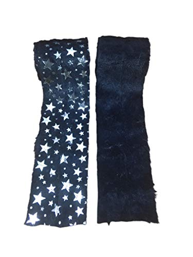 Fellband Dekoband Kunstfell-Band Fell für Weihnachten Dekoration Nähen Basteln 8 x 180cm (2er Set Blau) von Marzoon