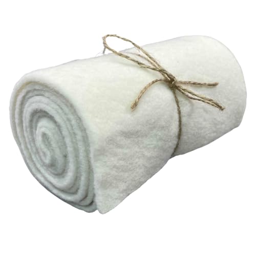 Marzoon 15 x 200 cm Weiß Filzband – Dekoband Filz für Basteln, Nähen & Tischdeko – Deko-Momente & Bastelspaß – vielseitig einsetzbar von Marzoon