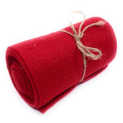 Marzoon 15 x 200 cm Rot Filzband – Dekoband Filz für Basteln, Nähen & Tischdeko – Deko-Momente & Bastelspaß – vielseitig einsetzbar von Marzoon