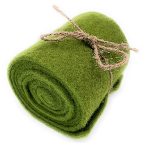 Marzoon 10 x 200 cm Grün Filzband – Dekoband Filz für Basteln, Nähen & Tischdeko – Deko-Momente & Bastelspaß – vielseitig einsetzbar von Marzoon