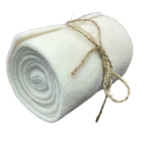 Marzoon 10 x 200 cm Weiß Filzband – Dekoband Filz für Basteln, Nähen & Tischdeko – Deko-Momente & Bastelspaß – vielseitig einsetzbar von Marzoon