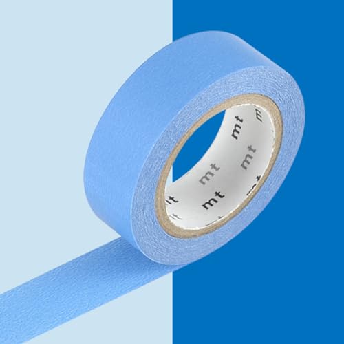 Masking Tape Dekoratives Klebeband einfarbig - Blau - 1,5 cm x 7 m von Masking Tape (MT)