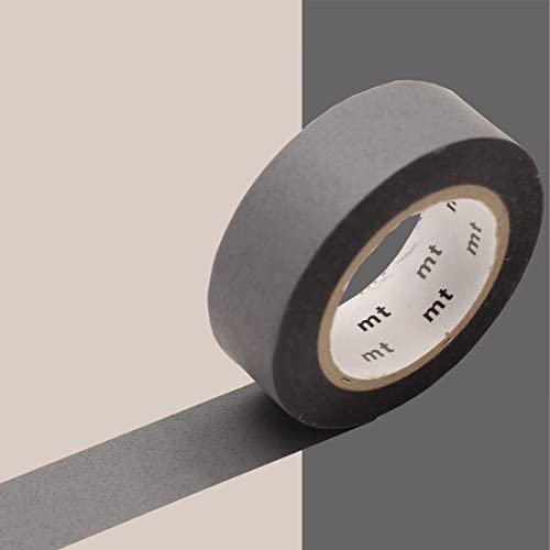 Masking Tape Dekoratives Klebeband einfarbig pastellfarben - Grau matt - 1,5 cm x 7 m von MT Masking Tape