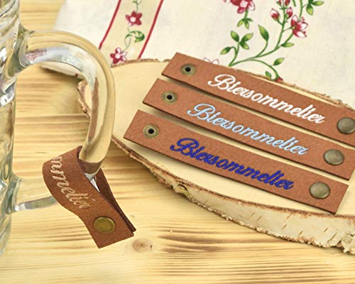 Henkelband 'Biersommelier' Bestickt - Stickfarbe wählbar - 1 Stück - Oktoberfest Maß Maßkrugband Henkelband 'Biersommelier' Bestickt - Stickfarbe wählbar - 1 Stück - Oktoberfest Maß Maßkrugband von Maßkrugband.de