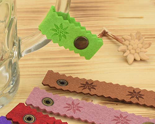 Henkelband 'Edelweiss' - Farbe wählbar - 1 Stück - Oktoberfest Maß Maßkrugband von HUHIK