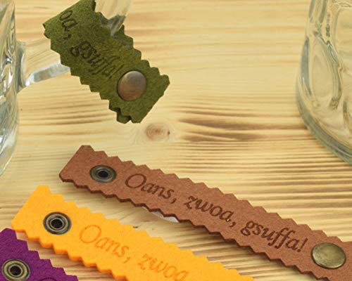 Henkelband 'Oans, zwoa, gsuffa!' - Oktoberfest Maß Maßkrugband - Farbe wählbar - 1 Stück von IYVYI