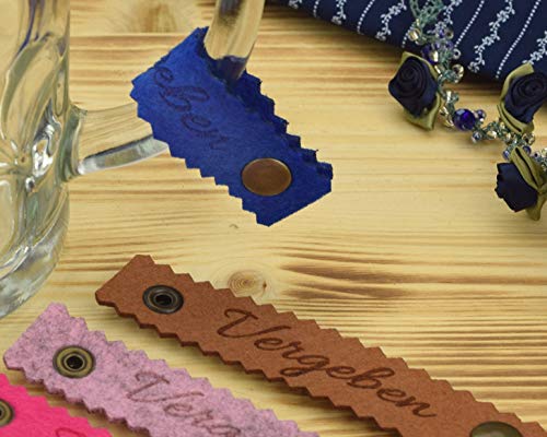 Henkelband 'Vergeben' - Farbe wählbar - 1 Stück - Oktoberfest Maß Maßkrugband von Maßkrugband.de