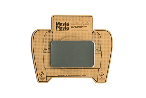 MastaPlasta Premium Leder-Reparaturflicken – Grau, 10 cm x 6 cm, sofortige Reparatur von Kratzern und Rissen für Sofas, Autoinnenräume, Taschen, Vinyl und mehr von MastaPlasta