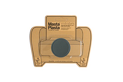 MastaPlasta Premium Leder Reparatur Patch Selbstklebend Grau Kreis 5cm x 5cm (2in x 2in) Erste Hilfe für Sofas, Autositze, Handtaschen, Jacken von MastaPlasta