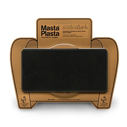 MastaPlasta Wildleder-Reparaturflicken selbstklebend, Premium - Schwarz Wildleder - 20cm x 10cm. Erste Hilfe für Sofas, Autositze, Handtaschen, Jacken usw von MastaPlasta