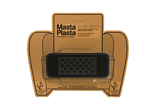 MastaPlasta Wildleder-Reparaturflicken selbstklebend. Premium - Schwarz - 10cm x 4cm. Design: Pflaster. Erste Hilfe für Sofas, Autositze, Handtaschen, Jacken usw von MastaPlasta