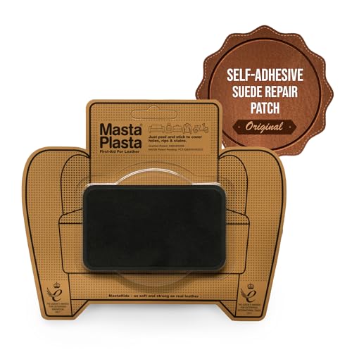 MastaPlasta Wildleder-Reparaturflicken selbstklebend, PREMIUM - Schwarz Wildleder - 10cm x 6cm. Erste Hilfe für Sofas, Autositze, Handtaschen, Jacken usw MastaPlasta Wildleder-Reparaturflicken selbstklebend, PREMIUM - Schwarz Wildleder - 10cm x 6cm. Erste Hilfe für Sofas, Autositze, Handtaschen, Jacken usw von MastaPlasta