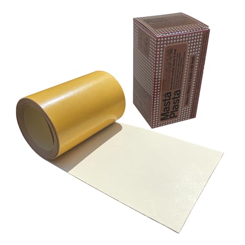 MastaPlasta Selbstklebende Leder Reparatur Patch - Elfenbein 150cm x 10cm. Ihr schnelles und einfaches All-in-One-Reparaturset in Polsterqualität für Sofas, Autositze, DIY von MastaPlasta