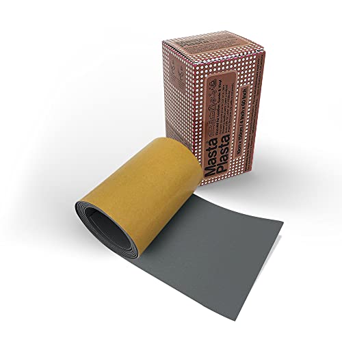 MastaPlasta Selbstklebende Leder Reparatur Patch - Grau 150cm x 10cm. Ihr schnelles und einfaches All-in-One-Reparaturset in Polsterqualität für Sofas, Autositze, DIY von MastaPlasta
