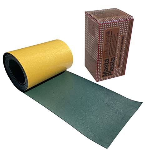 MastaPlasta Selbstklebende Leder Reparatur Patch - Grün 150cm x 10cm. Ihr schnelles und einfaches All-in-One-Reparaturset in Polsterqualität für Sofas, Autositze, DIY von MastaPlasta