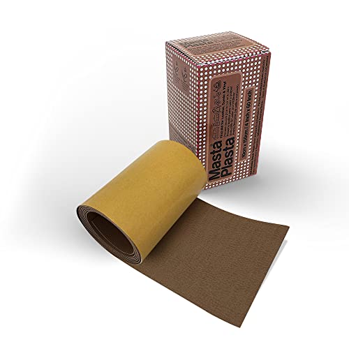 MastaPlasta Selbstklebende Leder Reparatur Patch - Hellbraun 150cm x 10cm. Ihr schnelles und einfaches All-in-One-Reparaturset in Polsterqualität für Sofas, Autositze, DIY von MastaPlasta