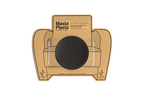 MastaPlasta Selbstklebende Premium Leder Reparatur Rund Patch - Dunkelbraun Kreis 8cm x 8cm. Sofortige Polsterung Qualität Patch für Sofas, Autositze, Jacken, DIY von MastaPlasta
