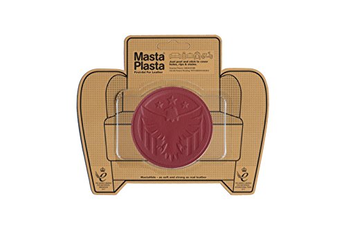 MastaPlasta Selbstklebende Premium Leder Reparatur Rund Patch - Rot Adler 8cm x 8cm. Sofortige Polsterung Qualität Patch für Sofas, Autositze, Jacken, DIY von MastaPlasta