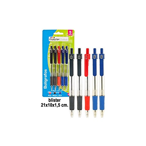 Masterclass Automatischer Kugelschreiber, sortiert, 5 Stück Masterclass Automatischer Kugelschreiber, sortiert, 5 Stück von Master Class