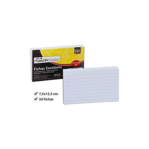 Masterclass - Schulkarten, 50 Blatt, 75 x 125 g von Master Class