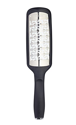 MASTER CLASS West Blade Käsereibe aus Edelstahl mit Griff, 30 x 6,5 cm, grobe Löcher, Schwarz, 30 x 6.5 x 4.5 cm von MasterCraft