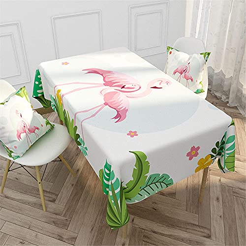 Master_GGGGG Tischdecke Rechteckige Tischdecken abwaschbar Baumwolle Leinen Tischtuch Geeignet für Home Küche Dekoration Tischtuch Tischwäsche pflegeleicht wählbar Zwei Flamingos 40 cm X 70 cm von Master_GGGGG