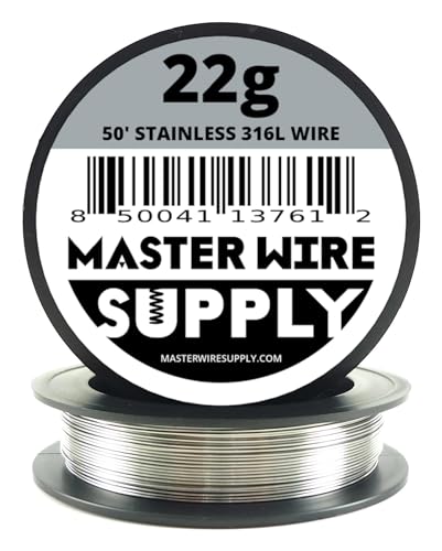 Edelstahl 316L – 15,7 m – 22 Gauge Draht – 15 m – 0,65 mm – 0,025 Zoll Master Wire Supply von Master Wire Supply