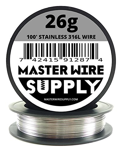 Master Wire Supply Edelstahl 316L Edelstahldraht – 26 Gauge – 30,5 m von Master Wire Supply