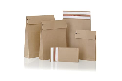 E-Commerce-Tasche mit Dehnfalte – 400 x 500 x 100 mm – Paket mit 100 Stück von Master'in