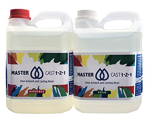 MASTERCAST 1-2-1 Epoxidharz mit Härter Set zum Gießen 4k g für Fluid-Painting | glasklar und UV stabilisiert | Clear Epoxy Casting Pouring Resin MASTERCAST 1-2-1 Epoxidharz mit Härter Set zum Gießen 4k g für Fluid-Painting | glasklar und UV stabilisiert | Clear Epoxy Casting Pouring Resin von EliChem
