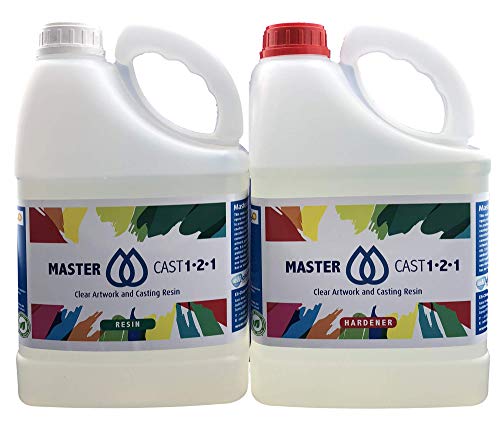 MASTERCAST 1-2-1 Epoxidharz mit Härter Set zum Gießen 10 k g für Fluid-Painting | glasklar und UV stabilisiert | Clear Epoxy Casting Pouring Resin von MasterCast 1-2-1