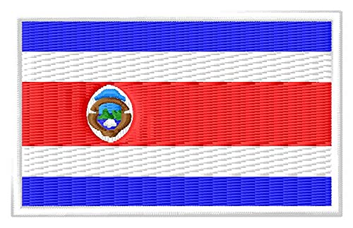Flagge Costa Rica Patch Aufnäher Parche Bordado Brodé Patch écusson Toppa Ricamata von Masterpatch