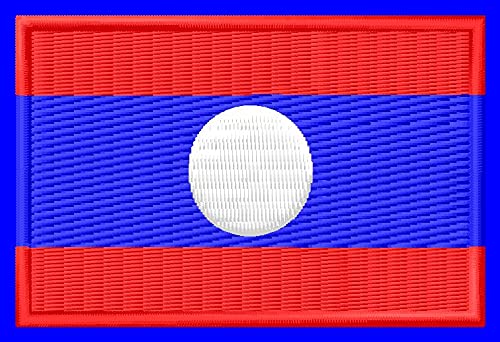 Flagge Laos Aufnäher Parche Bordado brodé Patch écusson Toppa ricamata von Masterpatch