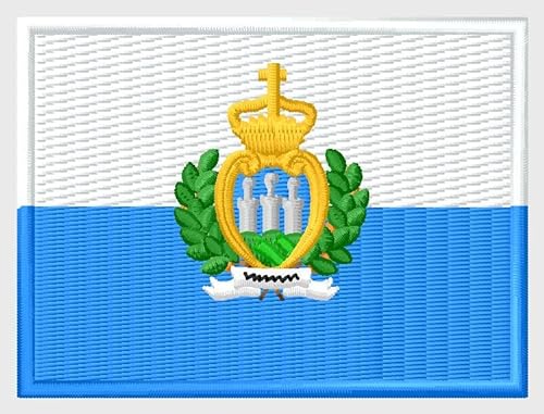 Flagge San Marino Patch Aufnäher Parche Bordado Brodé Patch écusson Toppa Ricamata von Masterpatch