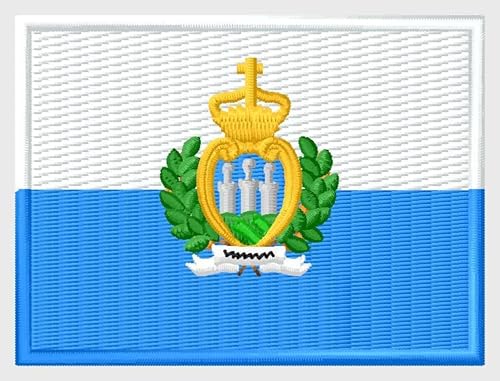 Flagge San Marino Patch Aufnäher Parche Bordado Brodé Patch écusson Toppa Ricamata von Masterpatch