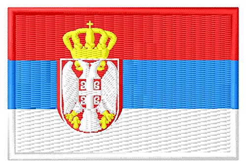Flagge Serbien Srbija Ср и а Aufnäher акра Aufnäher parche Bordado brodé Patch écusson Toppa ricamata von Masterpatch
