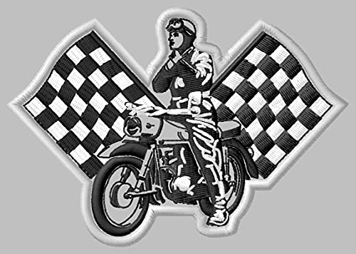 MZ Racer Patch Motorrad Motorrad Aufnäher Parche Bordado Brodé Patch écusson Toppa Ricamata von Masterpatch