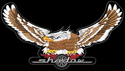 Masterpatch Hon Shadow Adler XL Patch für Honda Shadow Bikers Chopper Motorrad Motobike Motorrad Aufnäher Parche Bordado Brodé Patch écusson Toppa Ricamata von Masterpatch