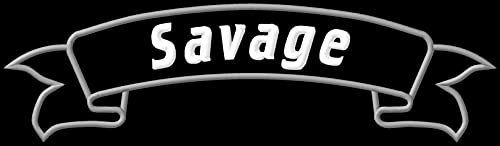 Masterpatch Suz Savage Rocker XL Banner Patch für Suzuki Savage Bikers LS 650 Chopper Motorrad Motobike Motorrad Aufnäher Parche Bordado Brodé Patch écusson von Masterpatch