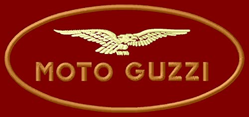 Moto Guzzi Ovaler Aufnäher Racing Racer Motorrad Motorrad Aufnäher parche Bordado brodé Patch écusson Toppa ricamata von Masterpatch