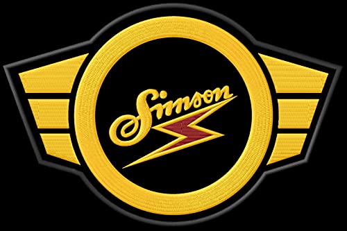Simson Logo XL Patch Motorrad Motorrad Aufnäher parche Bordado brodé patch écusson toppa ricamata von Masterpatch