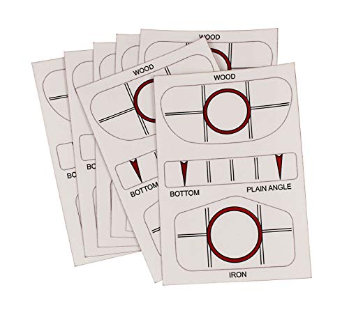 Masters Impact Sticker - 30x Schlagflächen-Aufkleber für optimalen Sweetspot/Treffpunkt am Schlägerblatt + Schlägersohle von Masters