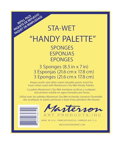 Masterson Sta-Wet Handliche Praktische Palette, Acryl, gelb, 3 von Masterson