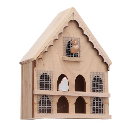 1:12 Skala Dollhouse Birdhouse, Wood Dollhouse mit 2 Vögeln, Birch Wood Mini Dollhouse, Waldthema -Spielzeug für Kinder 1:12 Skala Dollhouse Birdhouse, Wood Dollhouse mit 2 Vögeln, Birch Wood Mini Dollhouse, Waldthema -Spielzeug für Kinder von Masyrt