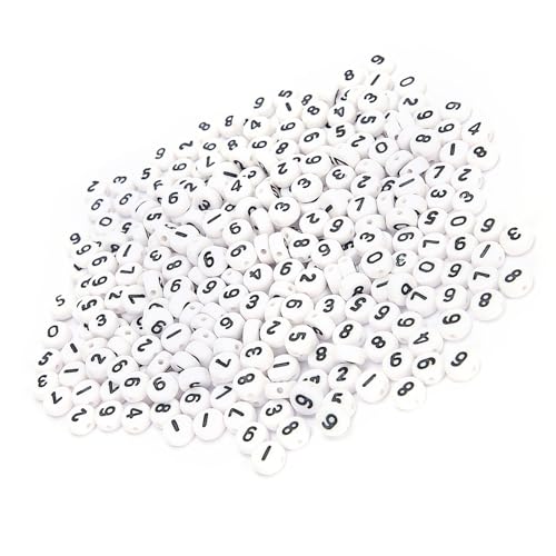 500pcs DIY Acrylperlen Handgefertigte Perlen-Schmuckzubehör Nr. 0-9 Craft Collection 500pcs DIY Acrylperlen Handgefertigte Perlen-Schmuckzubehör Nr. 0-9 Craft Collection von Masyrt