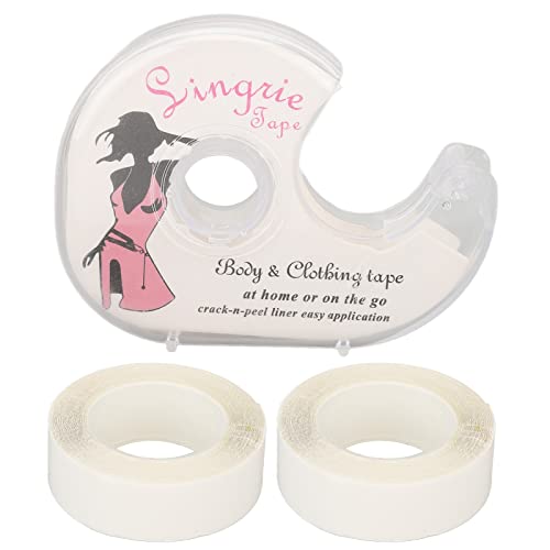 Kleidungsband, 2 Brötchen Doppelseitiger Klebeband für Frauen mit Transparentem Spender für Modische Kleidung, Körper und Alle Haut von Masyrt